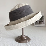 Summer Linen Bucket Hat for Women MsPineappleCrafts