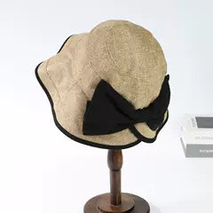 Wide Brim Bucket Hat with Bow Tie MsPineappleCrafts