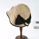 Wide Brim Bucket Hat with Bow Tie MsPineappleCrafts