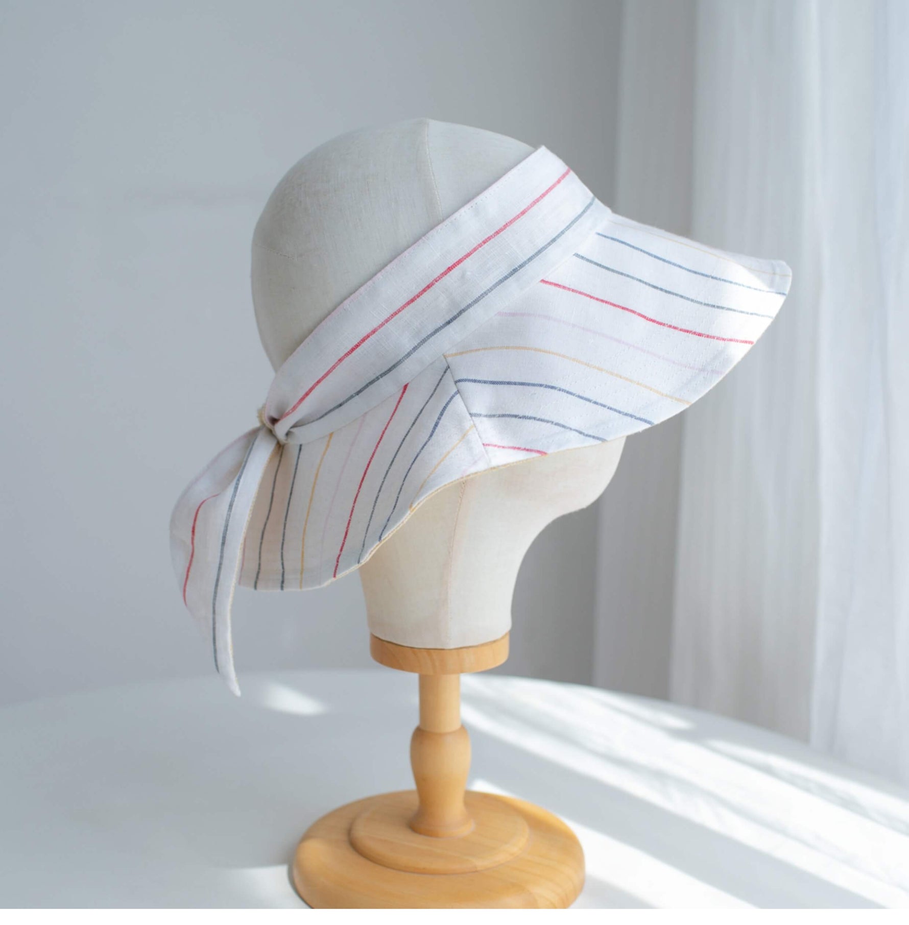 Linen Visor Sun Hat MsPineappleCrafts
