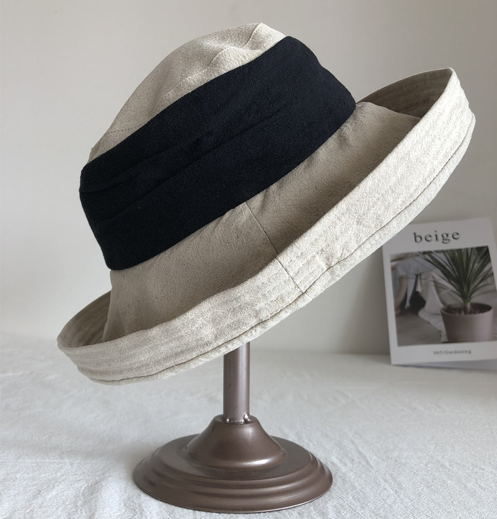 Summer Linen Bucket Hat for Women MsPineappleCrafts