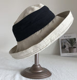 Summer Linen Bucket Hat for Women MsPineappleCrafts