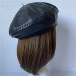 Premium Lambskin Leather Beret - Soft French-Style Hat for Women MsPineappleCrafts