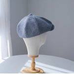 Short Brim Linen Newsboy Cap MsPineappleCrafts