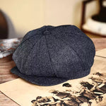 Wool 8-Panel Gatsby Newsboy Cap Unisex - Front View