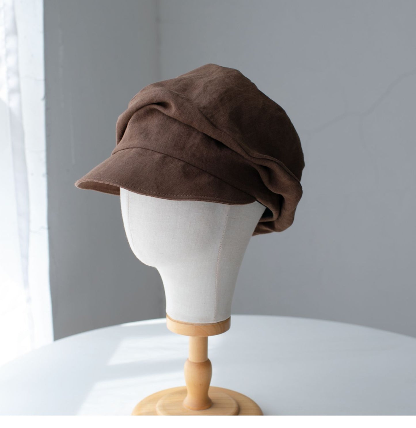 Two Way Linen Newsboy Cap MsPineappleCrafts