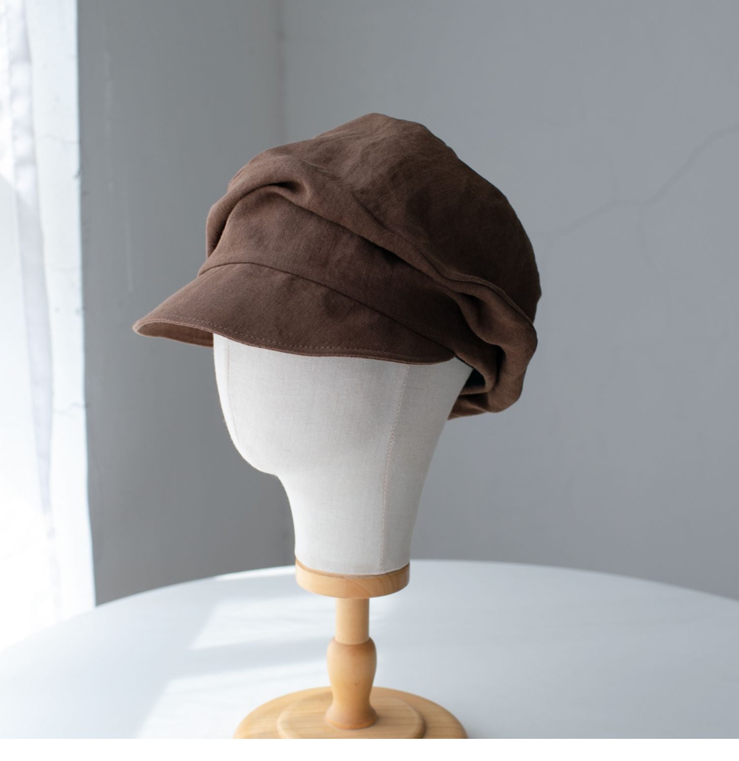 Two Way Linen Newsboy Cap MsPineappleCrafts