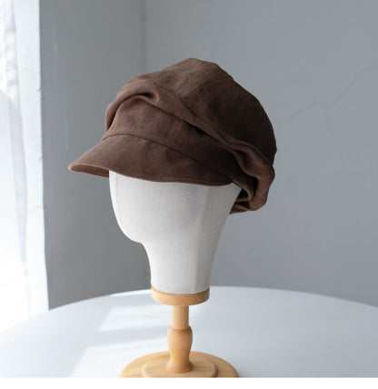 Two Way Linen Newsboy Cap MsPineappleCrafts
