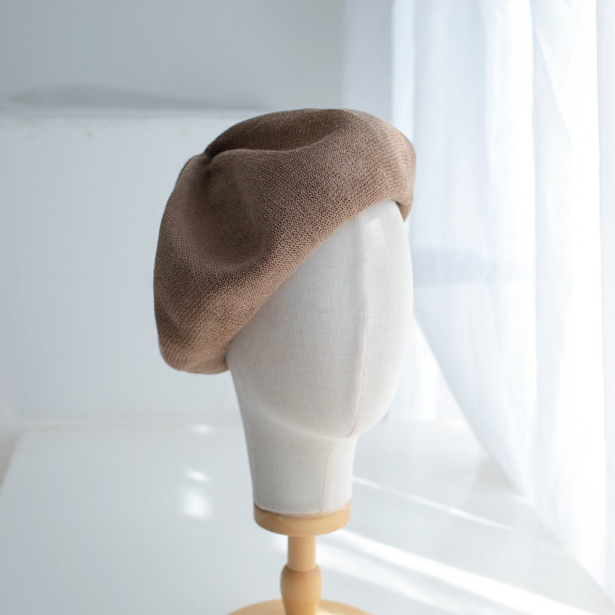 Solid Colour Linen Beret MsPineappleCrafts