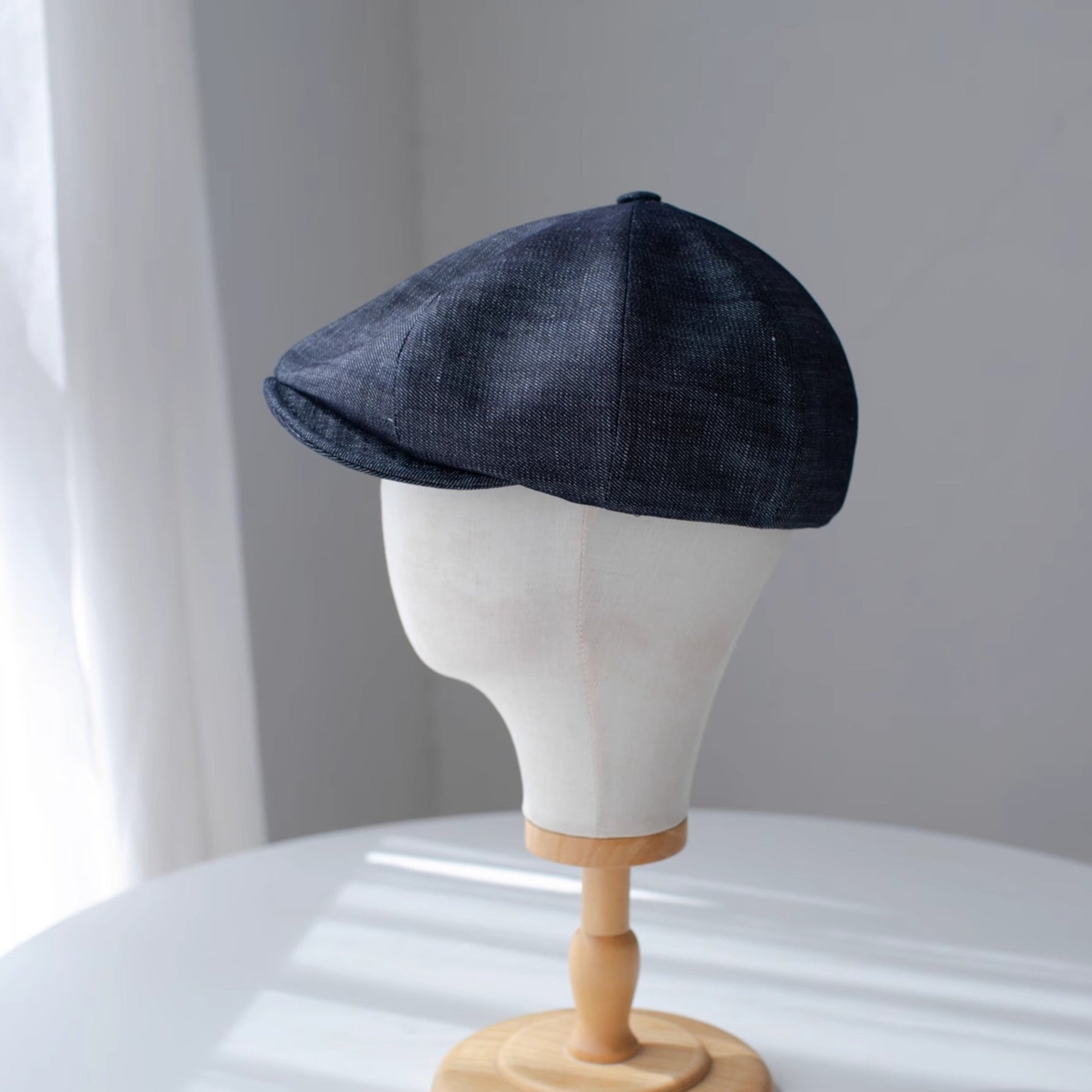 Short Brim Linen Newsboy Cap MsPineappleCrafts