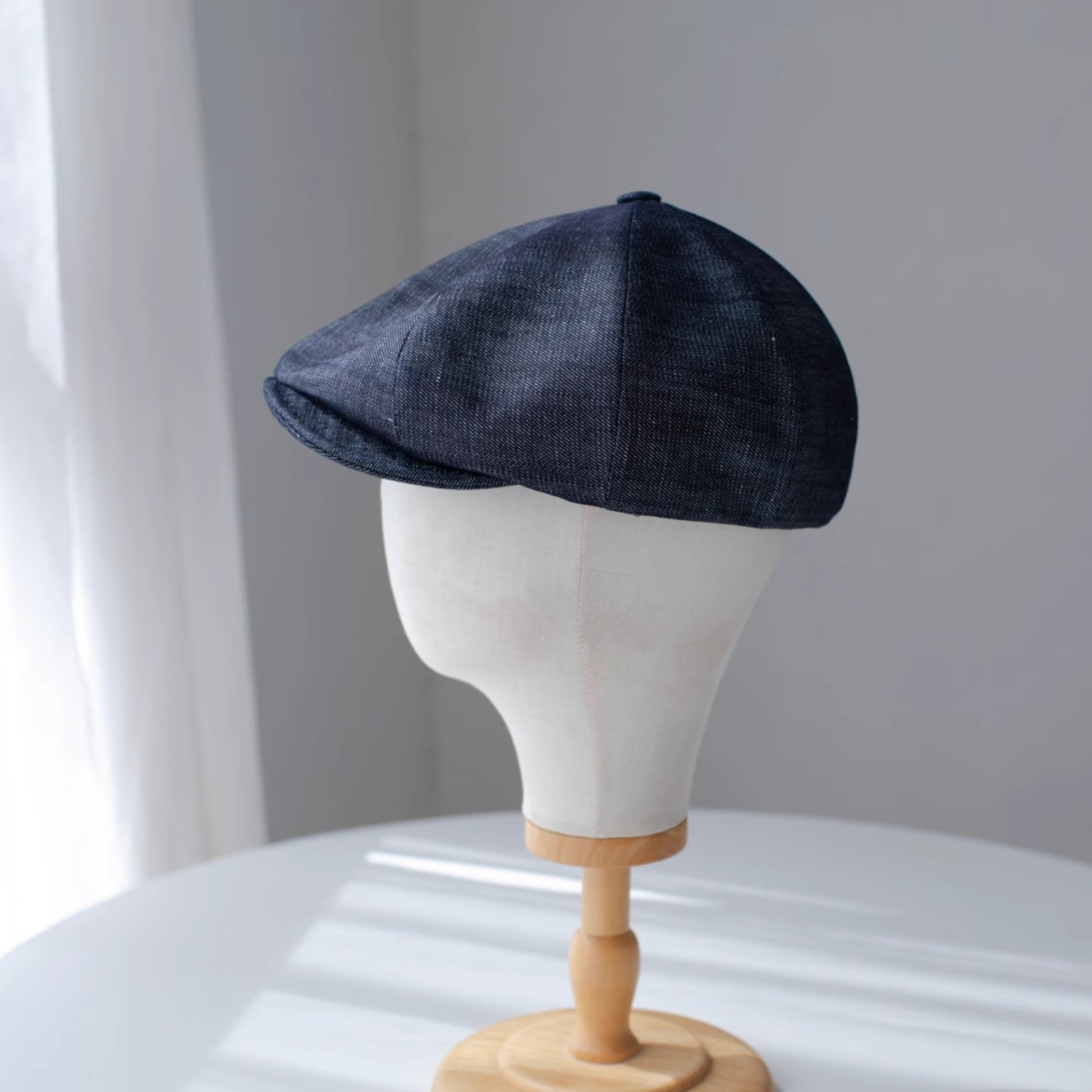 Short Brim Linen Newsboy Cap MsPineappleCrafts