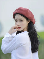 Summer Linen Beret MsPineappleCrafts