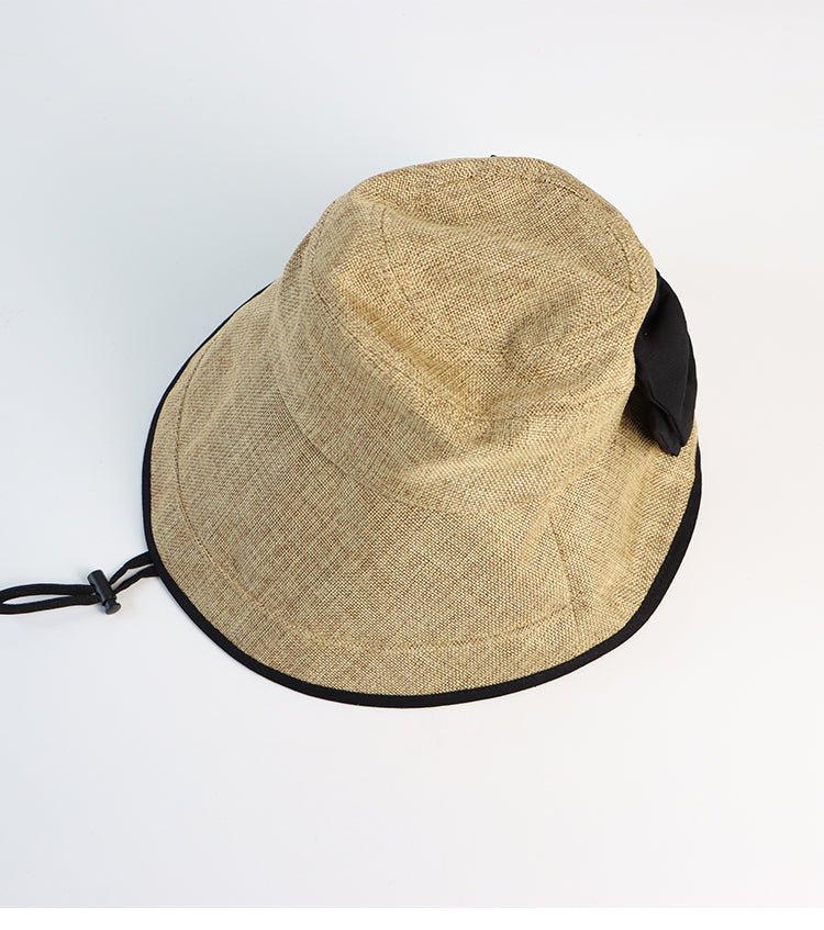 Wide Brim Bucket Hat with Bow Tie MsPineappleCrafts