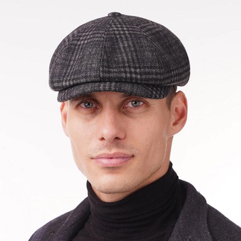 Wool 8-Panel Newsboy Cap Unisex - Worn View