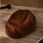 Corduroy Suede Newsboy Cap Unisex - Detail View