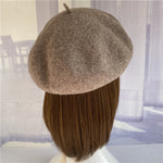 Premium Australian Wool Newsboy Cap - Mocha with Plaid Brim Mspineapplecrafts