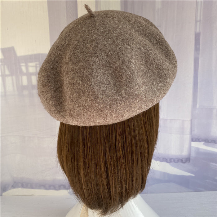 Premium Australian Wool Newsboy Cap - Mocha with Plaid Brim Mspineapplecrafts