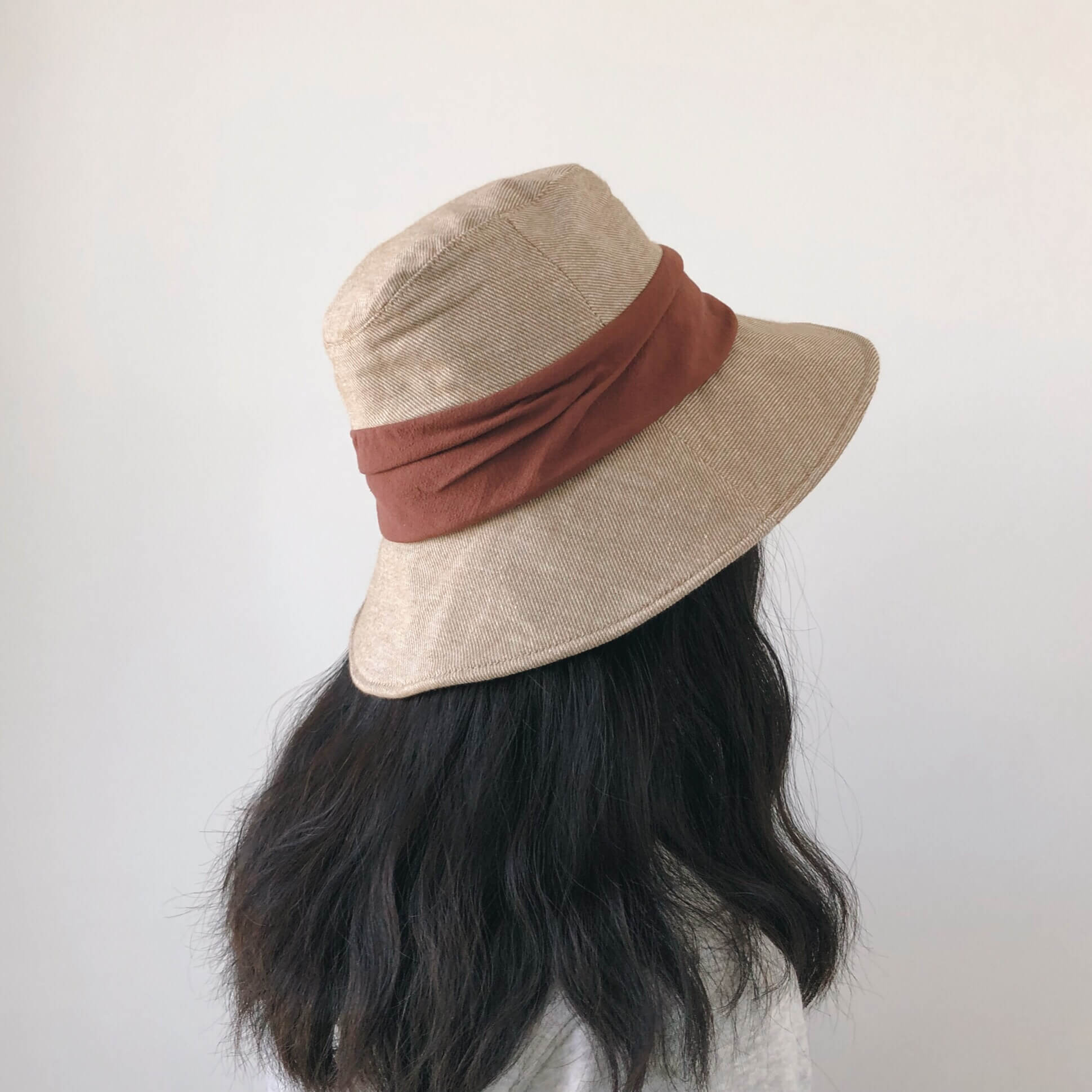 Bucket Hat with Bow - Cotton Linen Blend MsPineappleCrafts