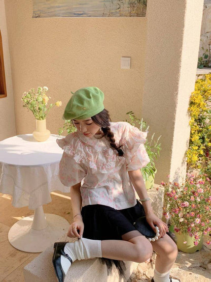 Oversize Knitted Beret for Women(Fits for large head) - Mspineapplecrafts