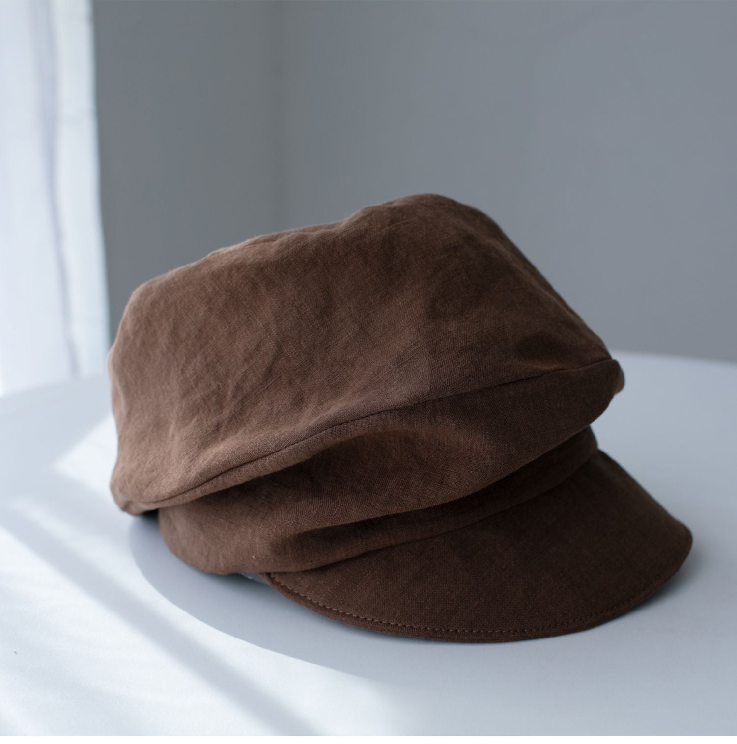 Two Way Linen Newsboy Cap MsPineappleCrafts