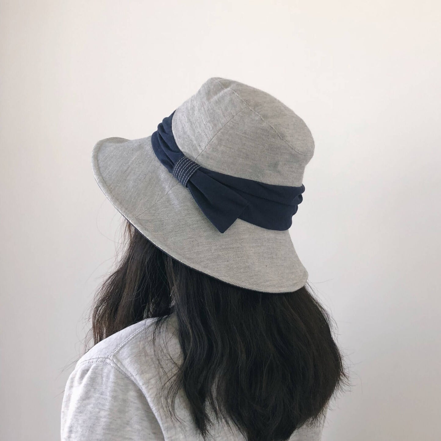 Bucket Hat with Bow - Cotton Linen Blend MsPineappleCrafts