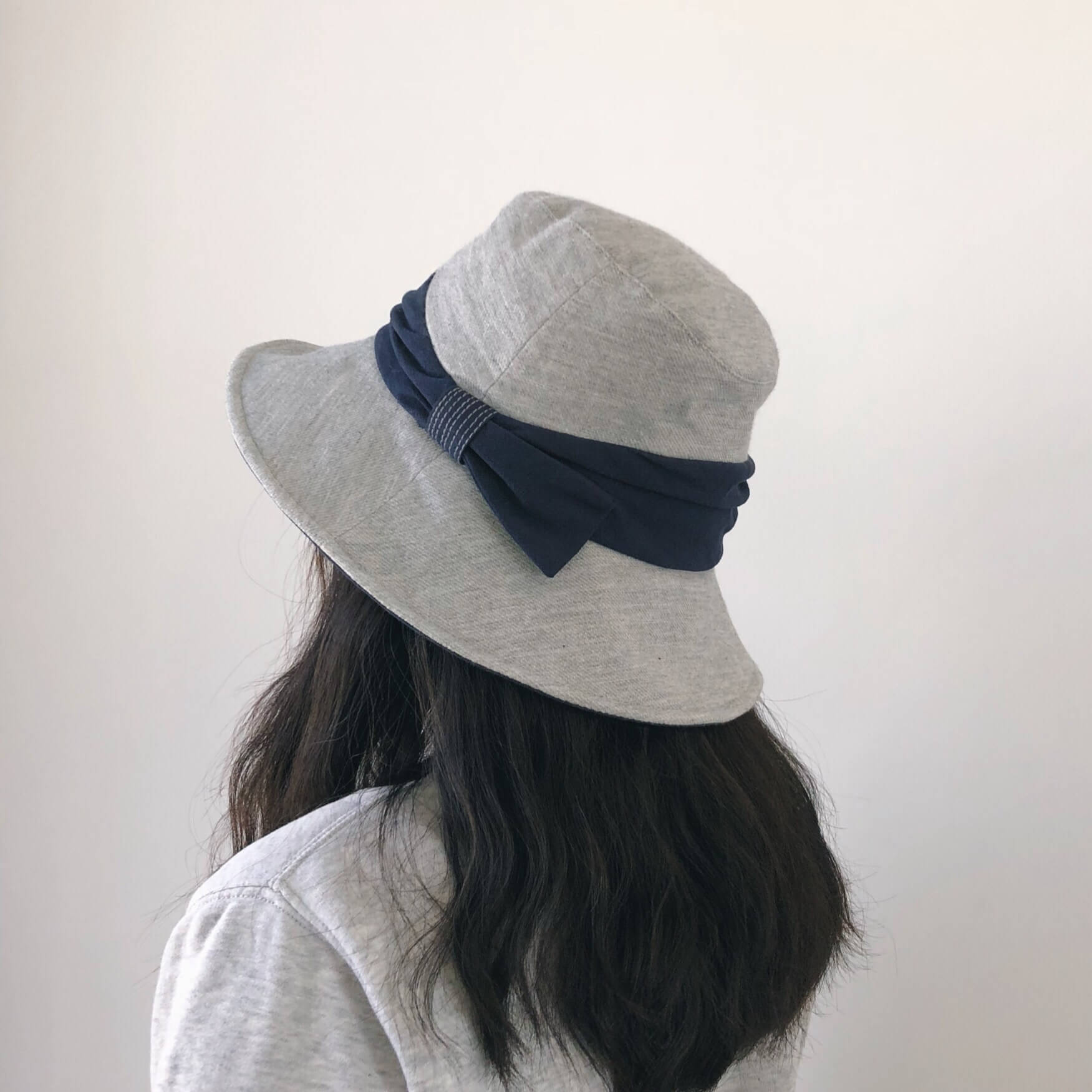 Bucket Hat with Bow - Cotton Linen Blend MsPineappleCrafts