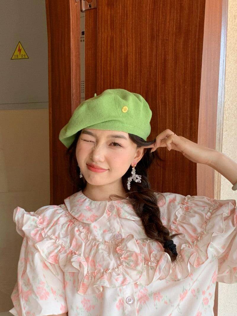 Oversize Knitted Beret for Women(Fits for large head) - Mspineapplecrafts
