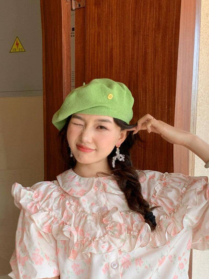Oversize Knitted Beret for Women(Fits for large head) - Mspineapplecrafts