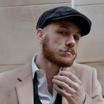 Corduroy Suede Newsboy Cap Unisex - Back View