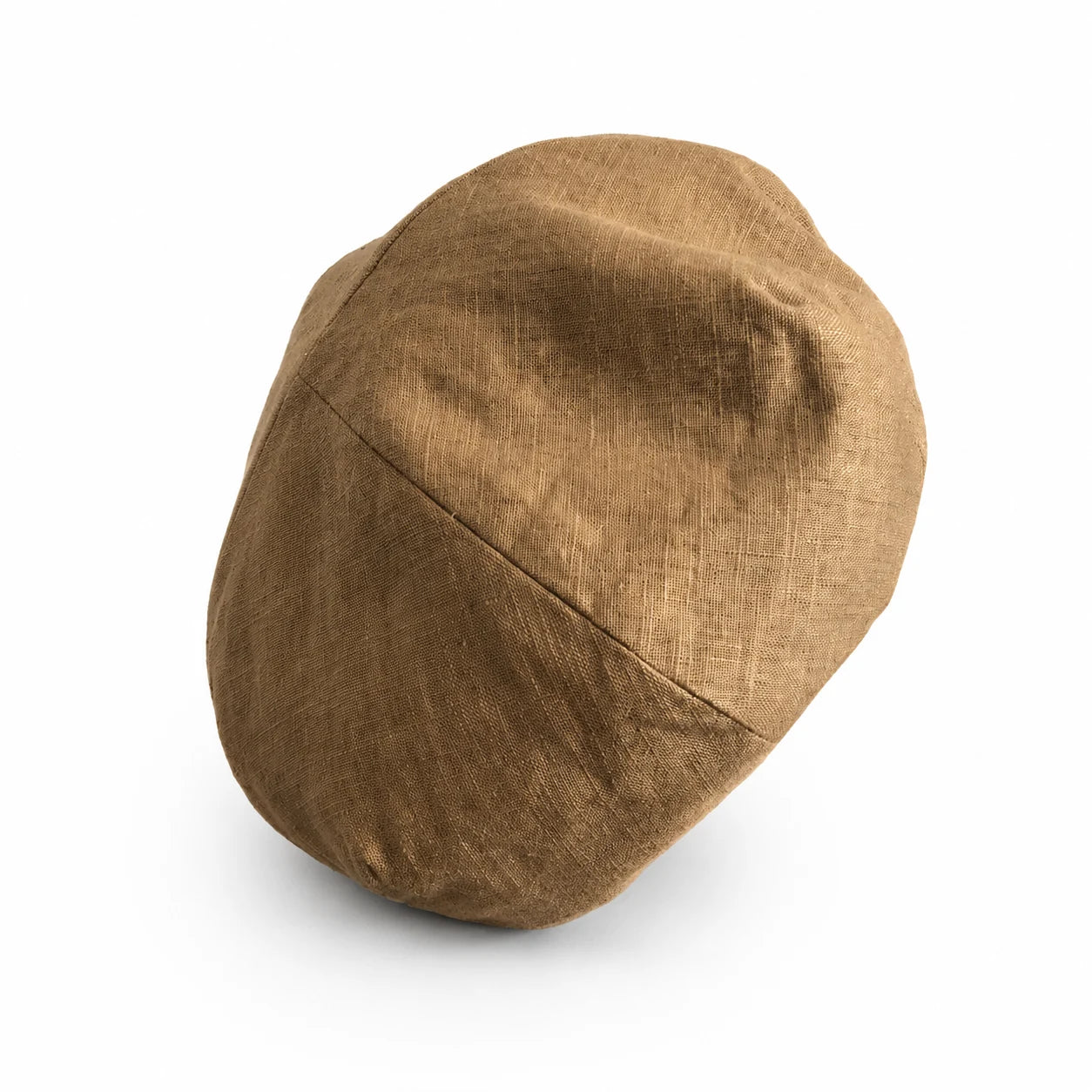 Camel pure linen French beret