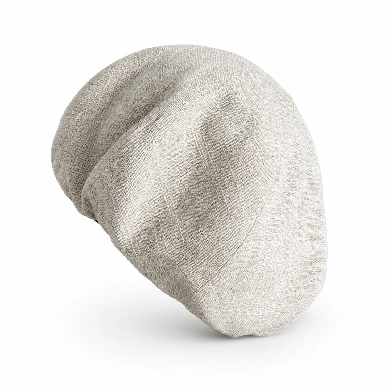 Natural linen-cotton blend French beret
