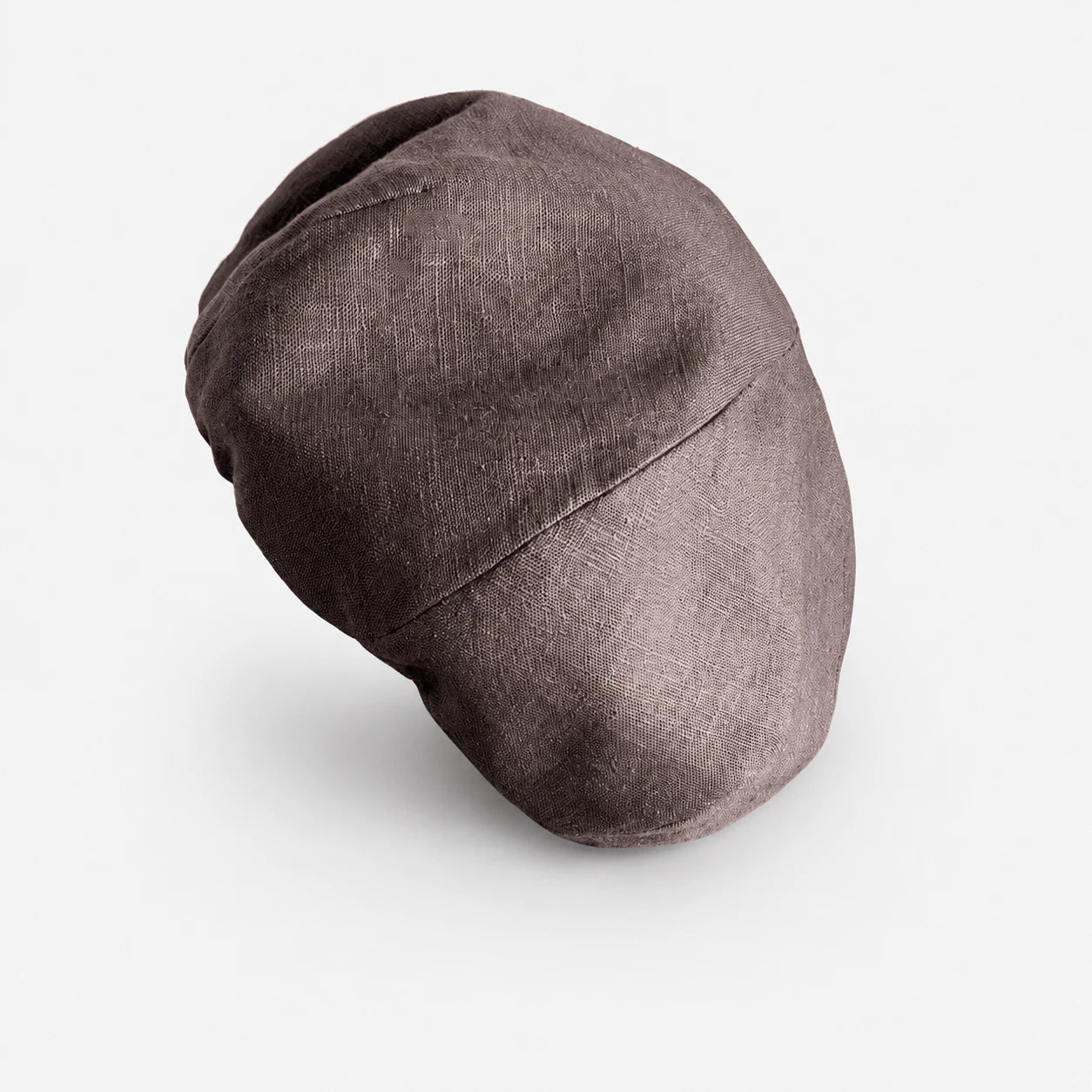 Taupe pure linen French beret