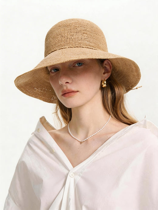 Mouldable Wire Straw Hat for Women