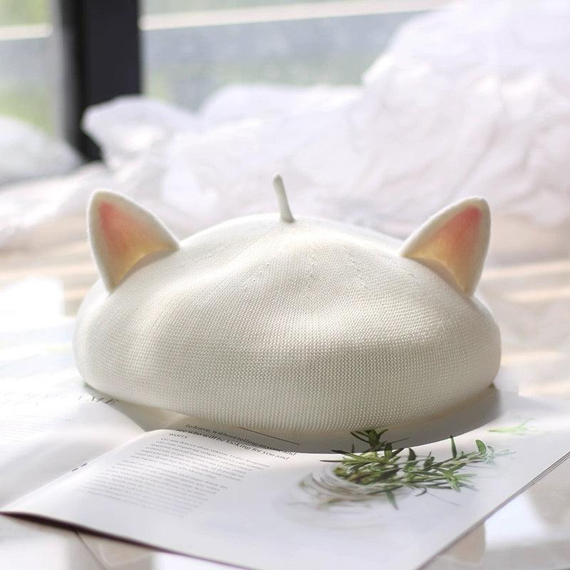 Cat Beret Hat for Women and Kid - Mspineapplecrafts