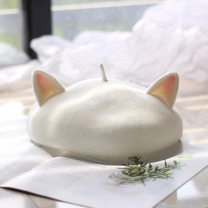 Cat Beret Hat for Women and Kid - Mspineapplecrafts