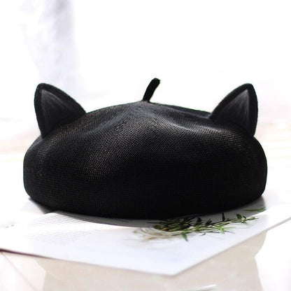 Cat Beret Hat for Women and Kid - Mspineapplecrafts