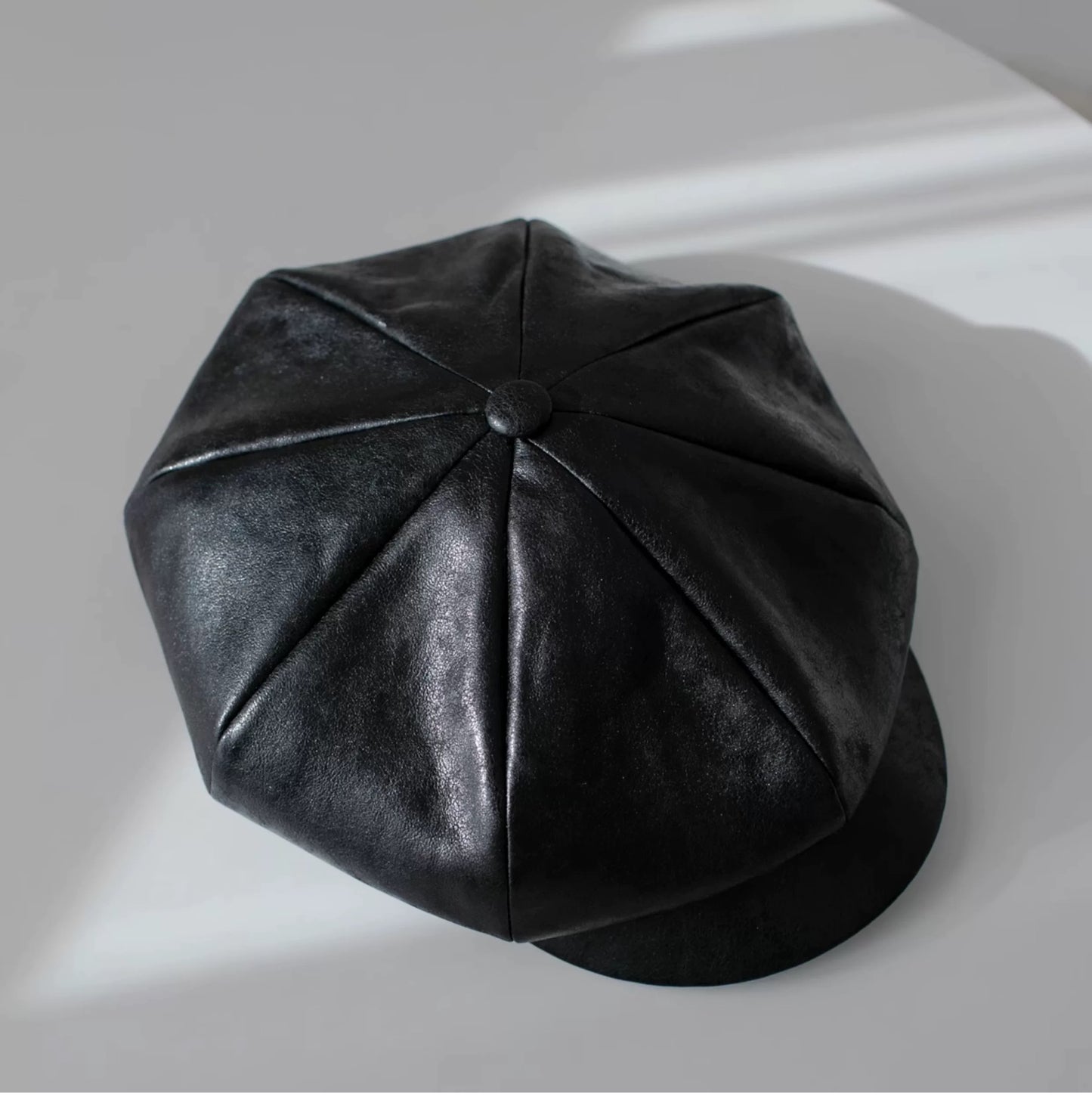 Customized Oversize Leather Applejack Newsboy Cap Mspineapplecrafts