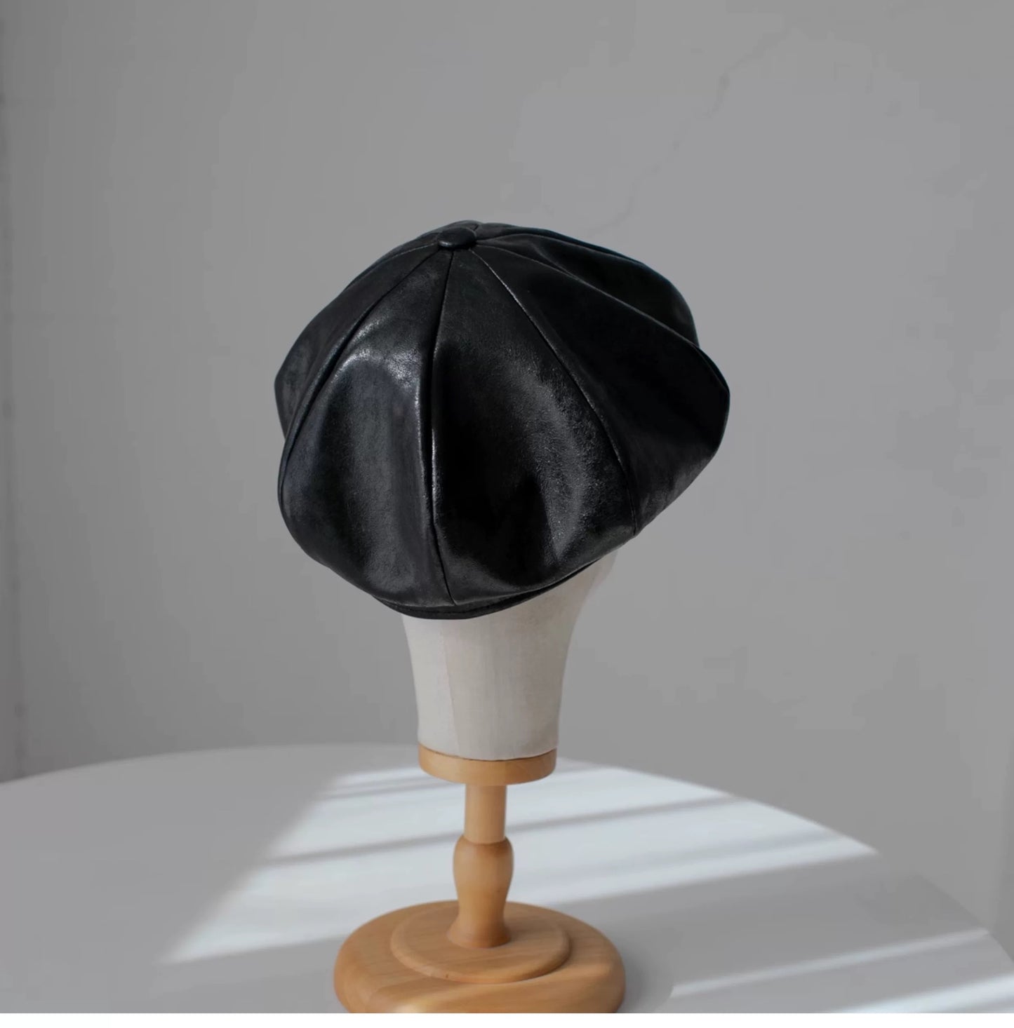 Customized Oversize Leather Applejack Newsboy Cap Mspineapplecrafts