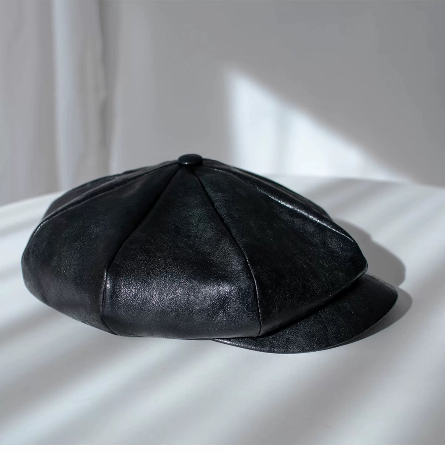 Customized Oversize Leather Applejack Newsboy Cap Mspineapplecrafts