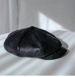 Customized Oversize Leather Applejack Newsboy Cap Mspineapplecrafts