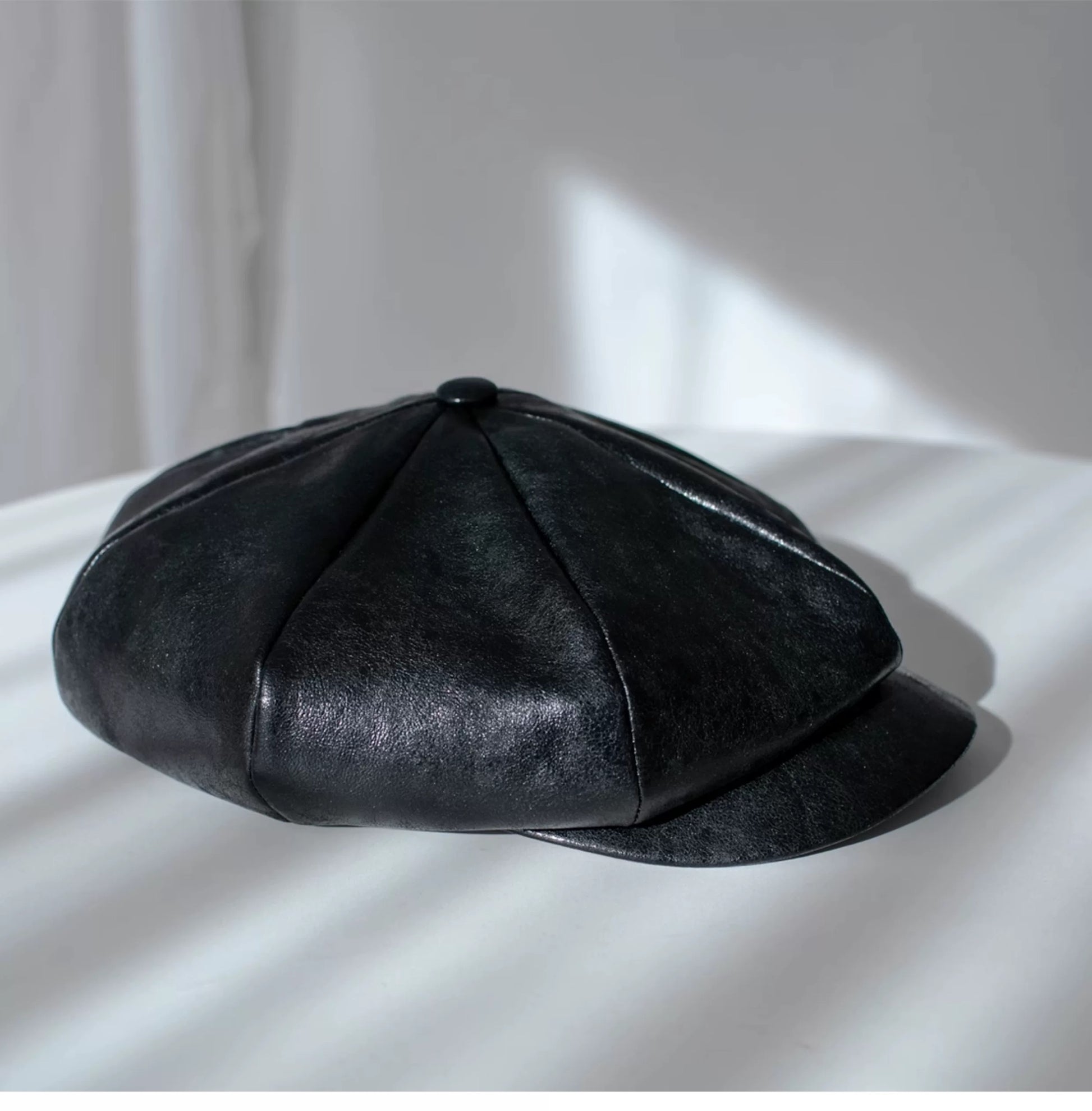 Customized Oversize Leather Applejack Newsboy Cap Mspineapplecrafts