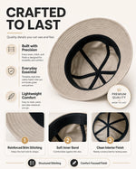 Cotton bucket hat quality details: reinforced brim stitching, soft inner band, clean interior finish