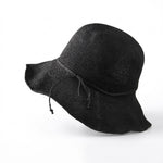 Mouldable Wire Straw Hat - Black