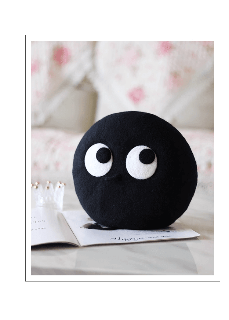 Cute Black Coal Ball Eyes Painter Hat - Mspineapplecrafts