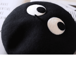 Cute Black Coal Ball Eyes Painter Hat - Mspineapplecrafts