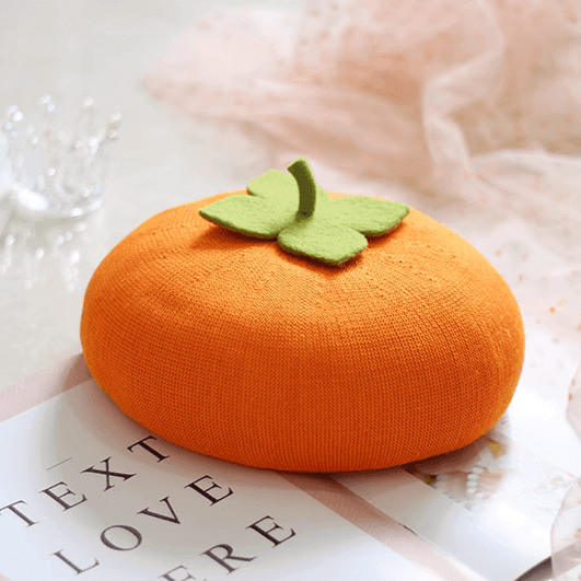 Matching SUmmer Persimmon Berets for Kids and Parents - Mspineapplecrafts