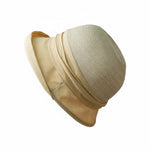 Straw Linen Sun Hat - Yellow
