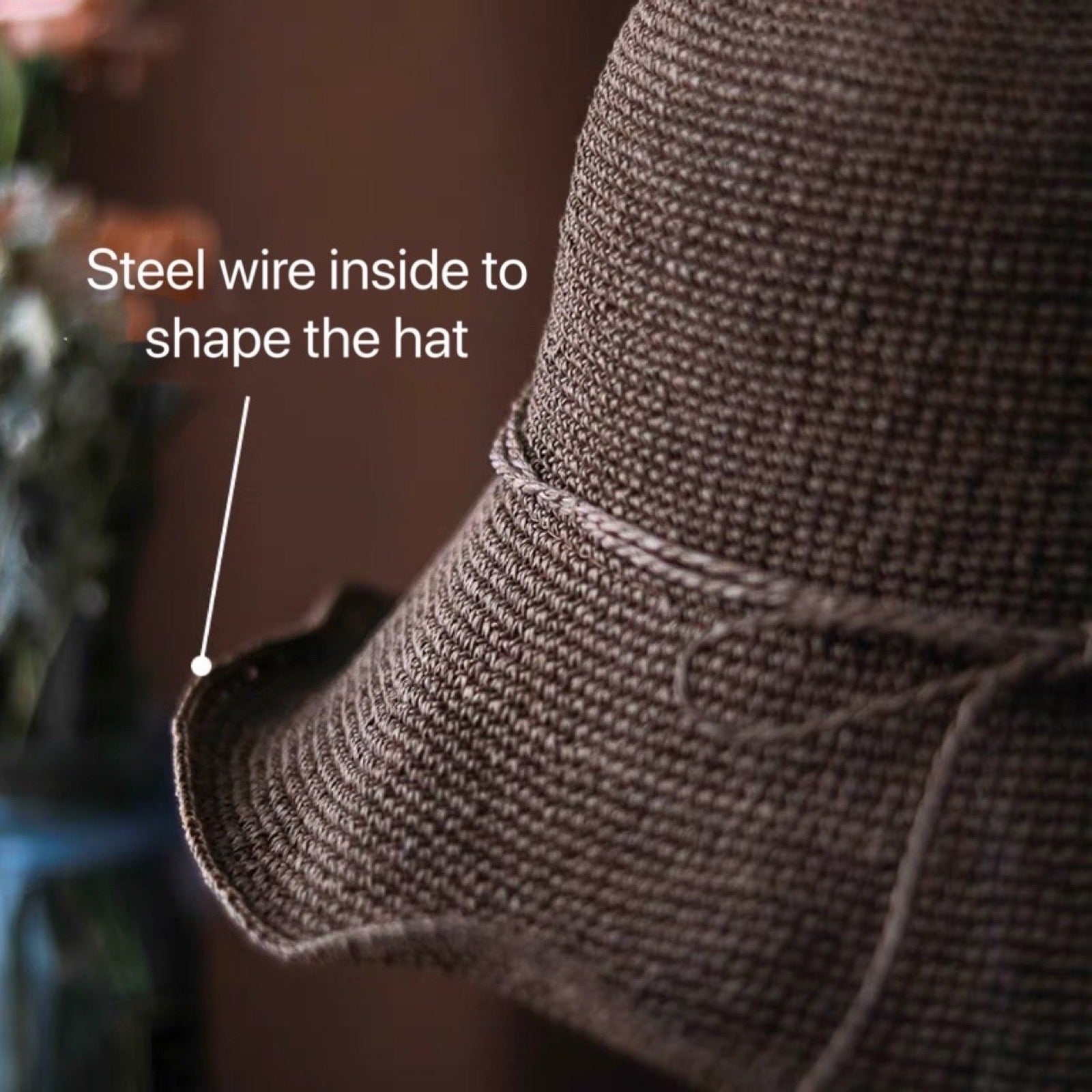 Mouldable Wire Straw Hat - Features & Details