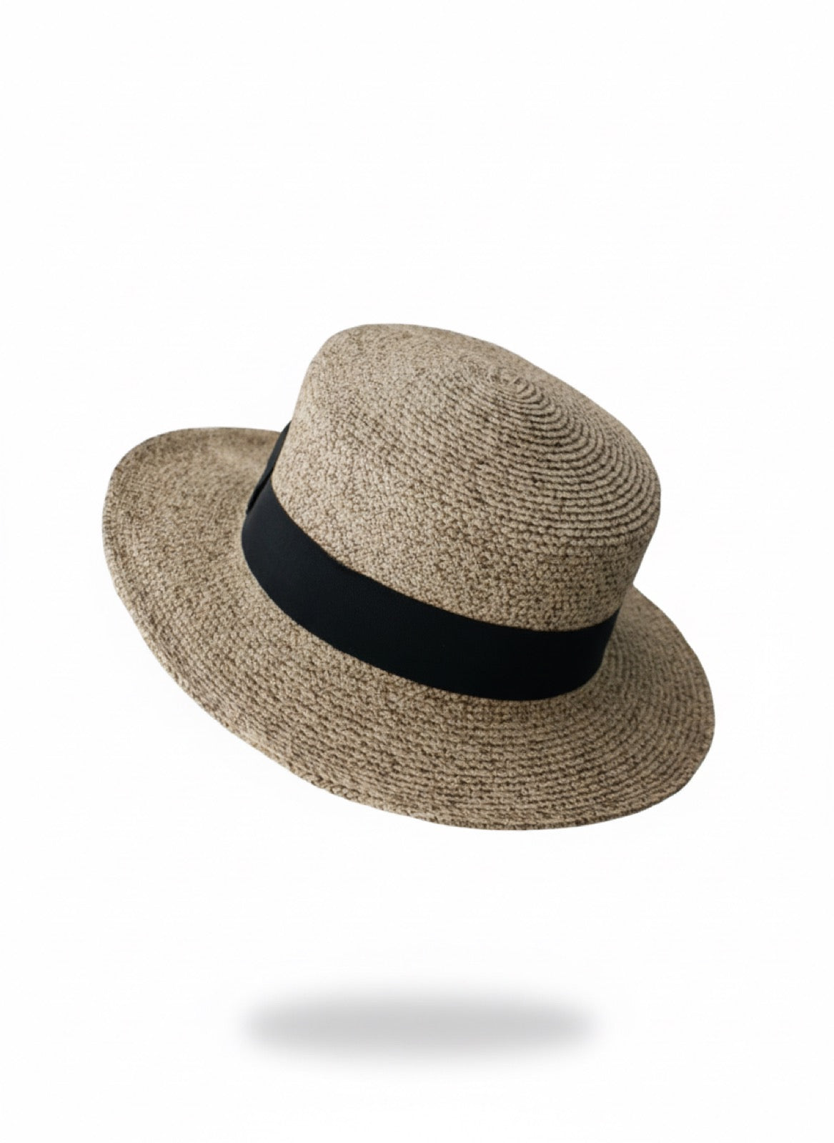 Flat Top Straw Fedora - Front View