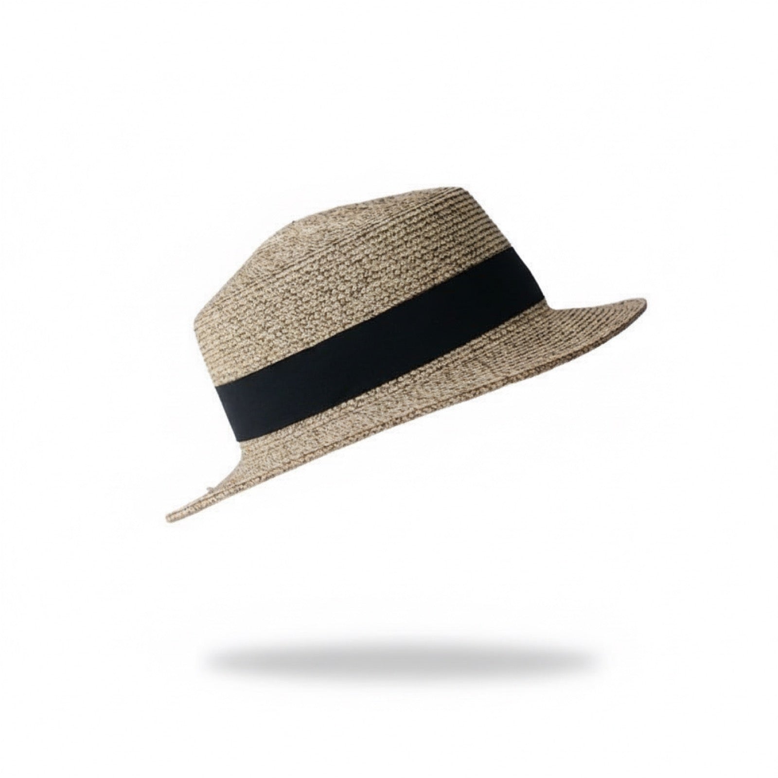 Flat Top Straw Fedora - Side View
